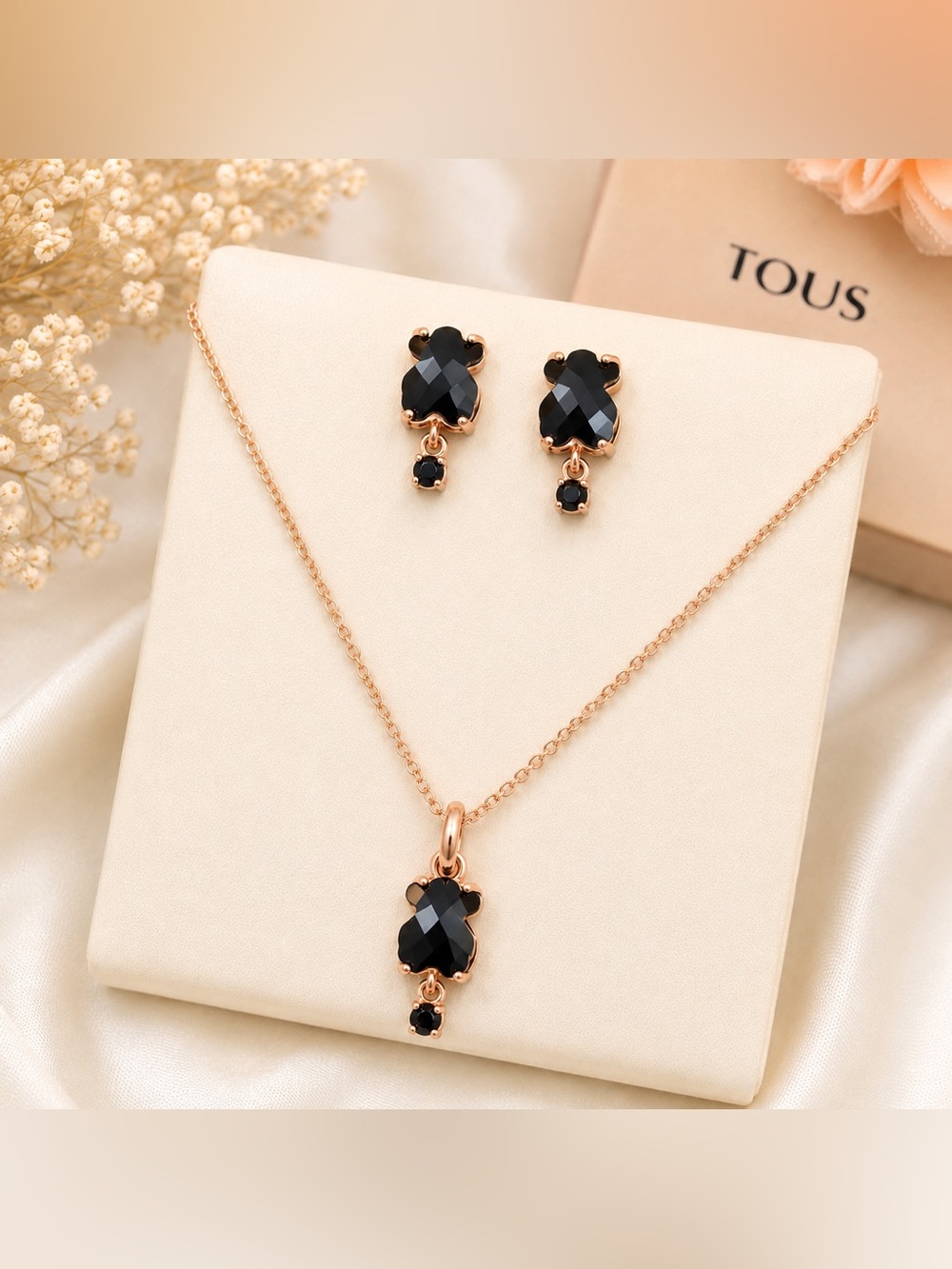 Black and Gold Necklace Set 925